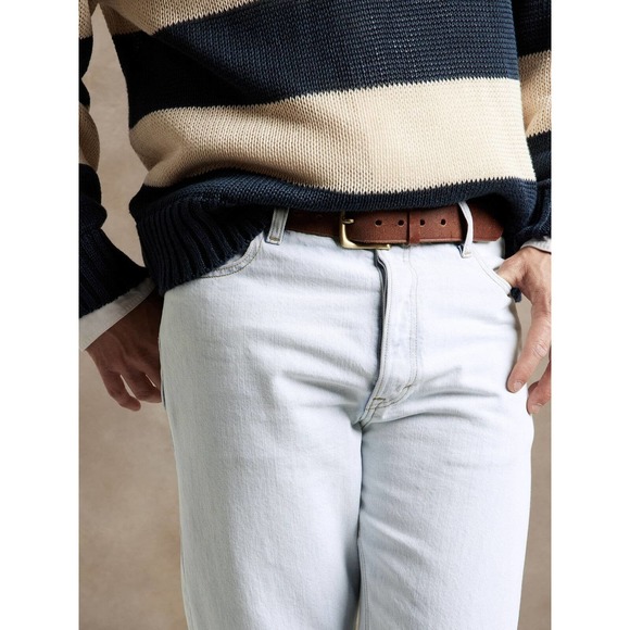 New Banana Republic Nettle Selvedge Relaxed Fit Jean Bleach Blue Men's 35 H14458 - Picture 4 of 13